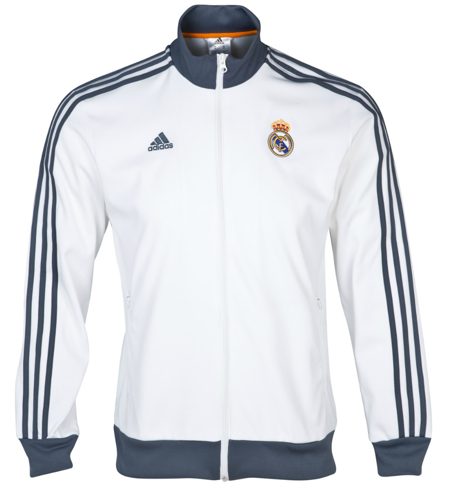 13-14 Real Madrid White Core Track Top